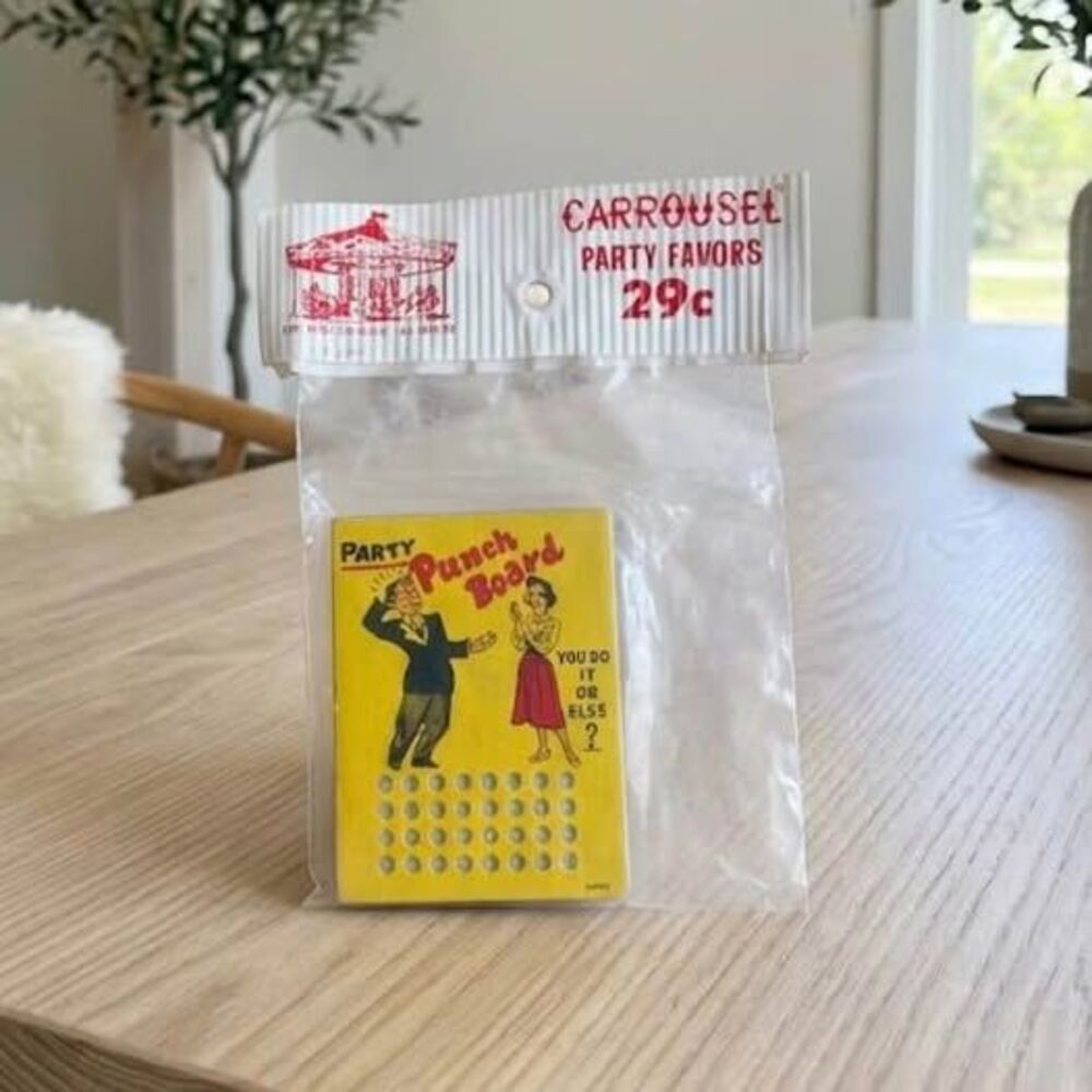 Vintage Carrousel Party Punch Board